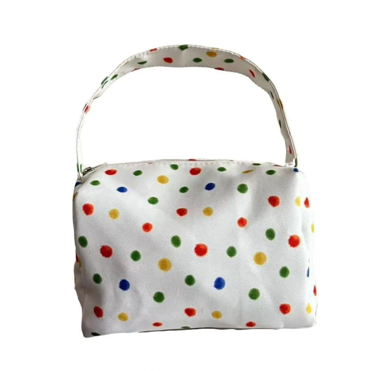 Women's Bag Colorful Polka Dot Niche Versatile Makeup Bag New High-end Large-capacity Portable Hand-held Makeup Toiletries Bags
