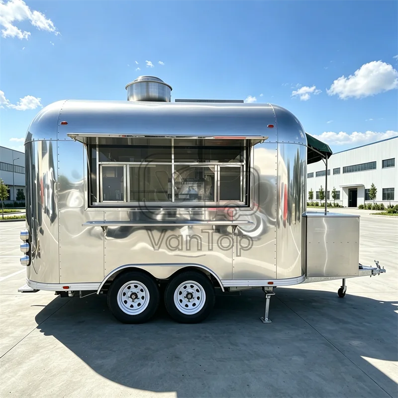 Concession Trailer Food Service Trailer Mobile Restaurant Unit for Burger BBQ Fried Food and Snack Business
