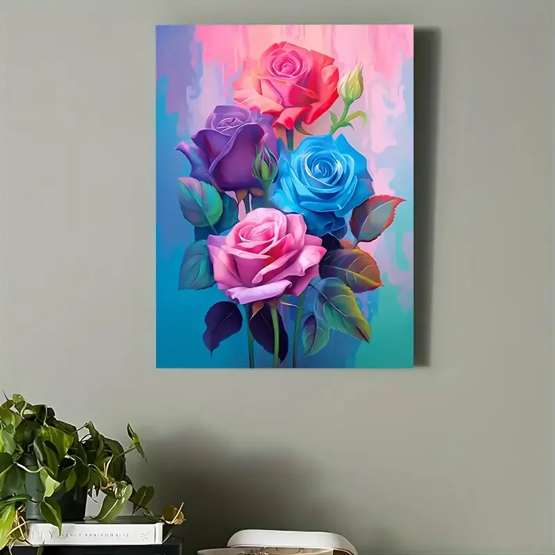 Elegant Flower Poster, Suitable For Office Corridor Or Home Living Room, Elegant Home Decoration, Room Decoration,No Frame