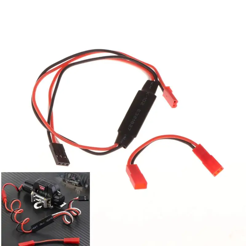 RC Car Winch CH3 3 Ways Control Line Panel Remote Controller Receiver Cable 3CH For 1/10 RC Crawler Axial SCX10 Traxxas TRX4