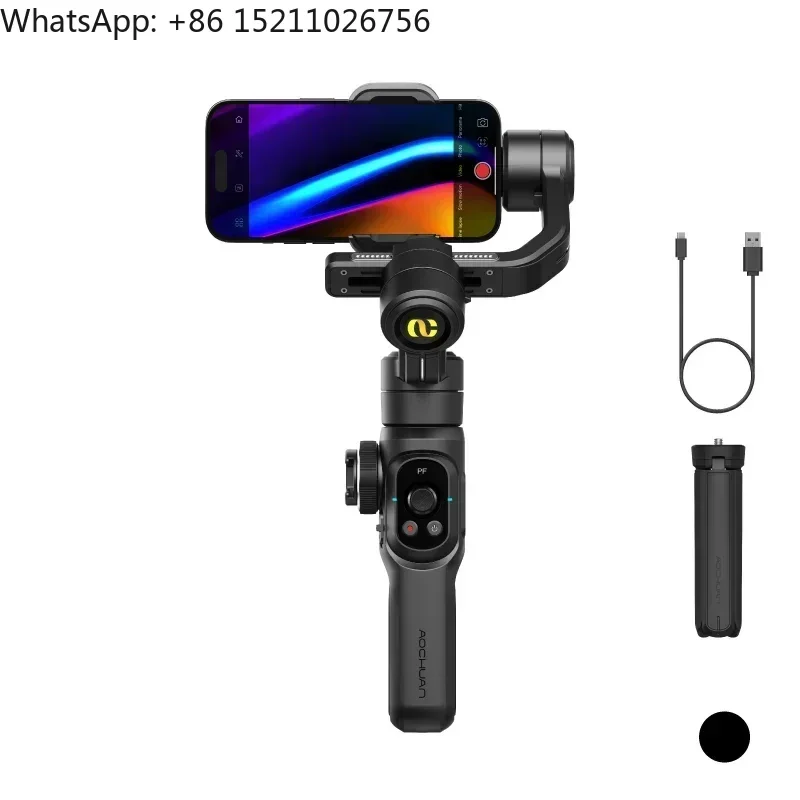 AOCHUAN Smart S2 Handheld Gimbals Ingebouwde Selfie Stick-statief Batterijduur voor de hele dag AI Gezicht Object Tracking OLED-display