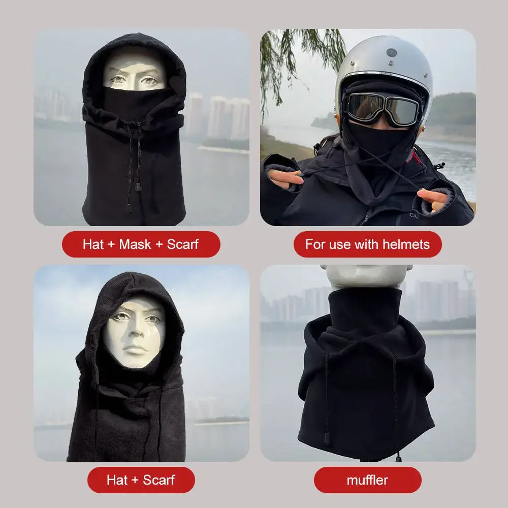 Riding hat skiing mask, 3-in-1 fleece mask