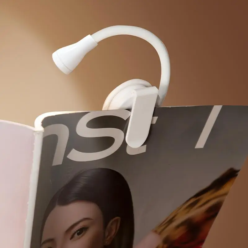 Clip On Reading Night Light LED Small Student Reading Lamp 3 Color Temperatures Book Light Color Changeable With 360-Degree