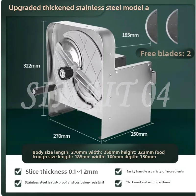Lemon Slicer, Commercial Manual, Stainless Steel, Potato Chips To Cut Green Onions, Multi-function, Milk Tea Shop Fruit