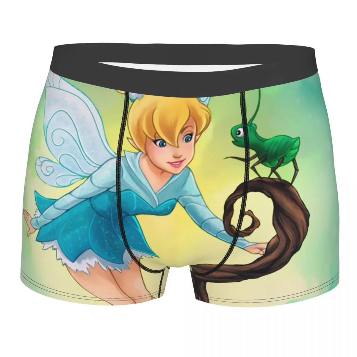 

Custom Tinkerbell Blue Fairy Underwear Men Stretch Cartoon Anime Tv Tinker Bell Boxer Briefs