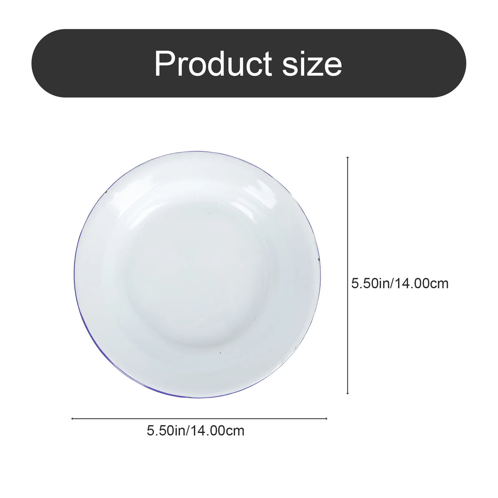 4Pcs Household Enamel Plates Set Fine Workmanship Food Serving Dishes for Picnic Party Banquet Daily Use Enamel Plates