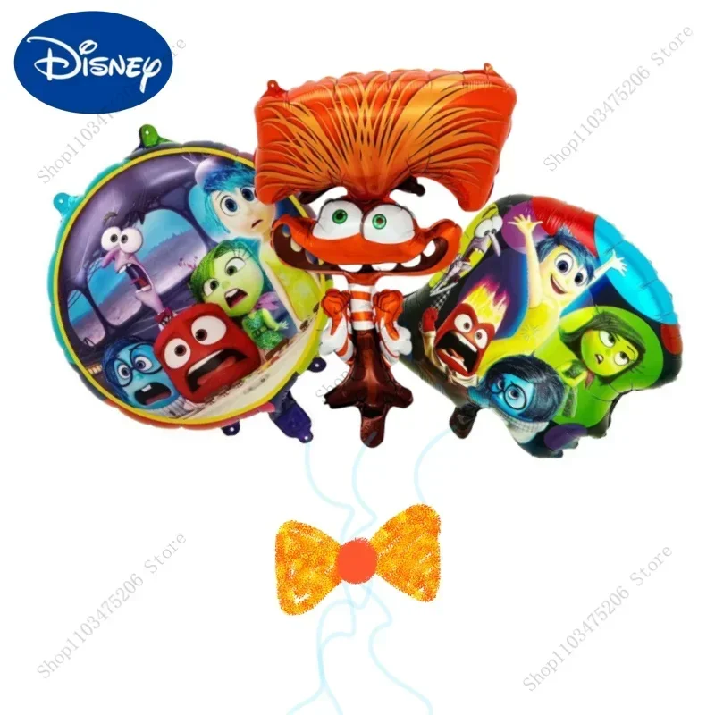 

Set Inside Out 2 Figure Toys Joy Anger Disgust Fear Anxiety Balloons Kids Birthday Party Decoration Supplies Gift