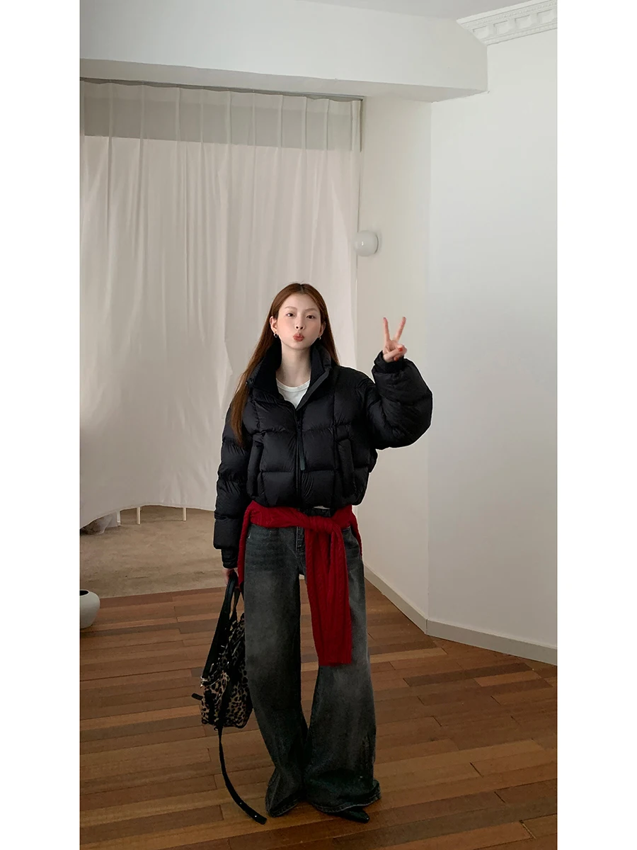 Kurtka puchowa damska Bla Du, nowa zimowa kurtka typu puchowa, super piękna, z 90% białego puchu, designerska odzież wierzchnia.