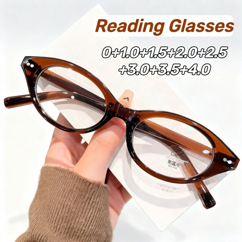 

Women's INS Style Small Frame Cat-Eye Presbyopia Glasses Fashionable Classic Reading Glasses with Plus Diopters Eye Protection
