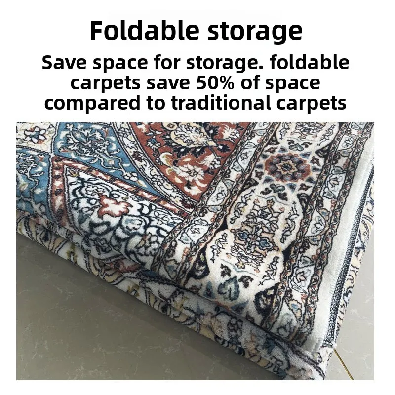 Extra Thick 200x300CM Rugs Faux Wool Persian Rug Washable Bohemian Vintage Living Room Carpet - view 2
