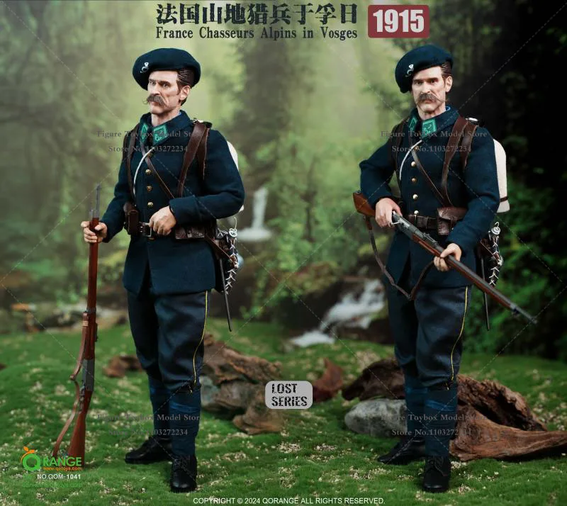 QORANGE QOTOYS Lost Series QOM-1041 1/6 프랑스 Chasseurs Alpins in Vosges 1915 Memorial Military 12" 풀 세트 맨 액션 피규어