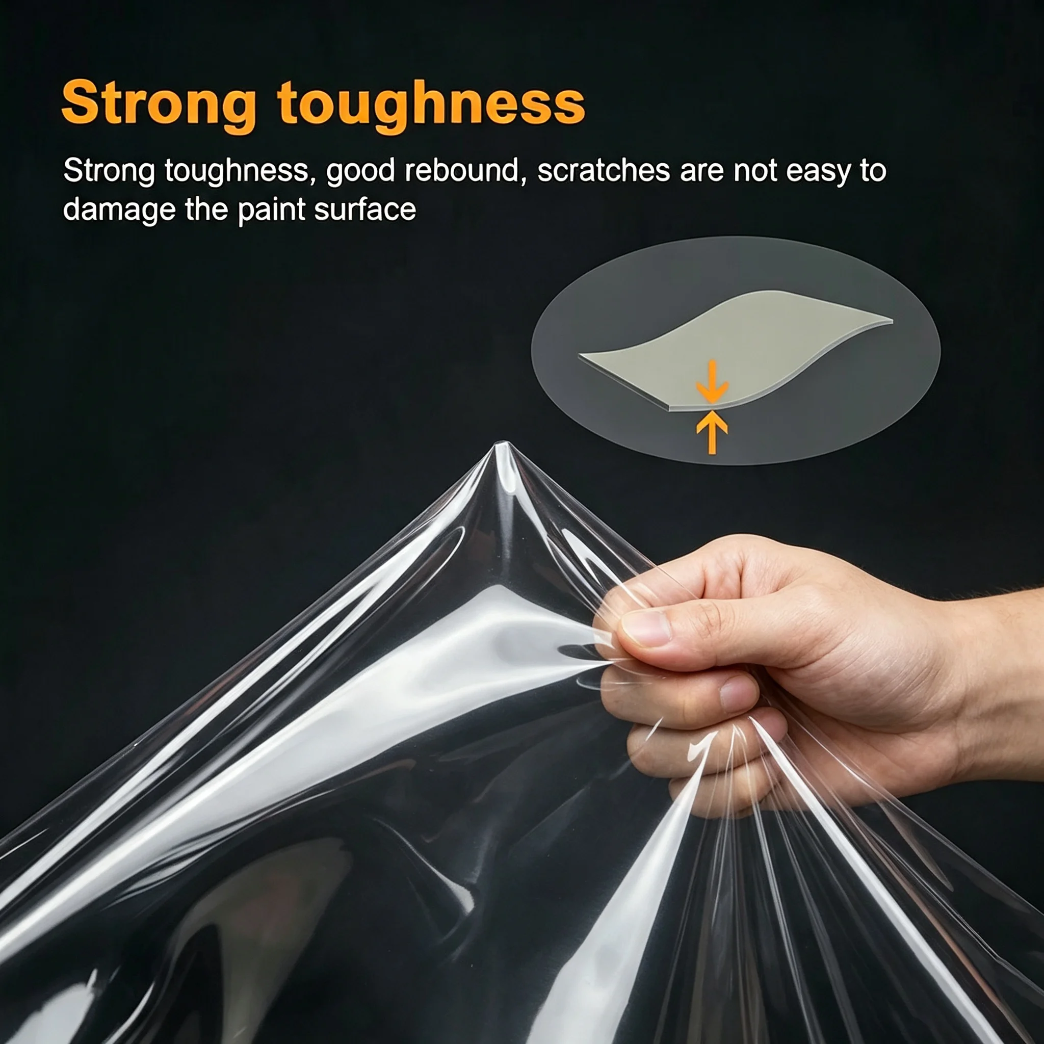 For Car TPU Protection Film Door Window Switch Lifter Carbon Texture Sticker Anti-scratch