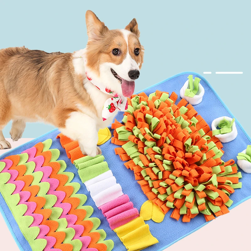 Pet Dog Sniffing Mat Finding Food Training Blanket Play Toys Cat Mat for Relieve Stress Puzzle Snuffle Mat Pad Washable Dog toy