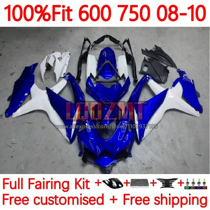 Injection For SUZUKI GSXR-600 K8 GSXR 750 600 CC GSXR750 GSXR600 2008 2009 2010 GSXR-750 08 09 10 Fairings 97No.20 Factory blue