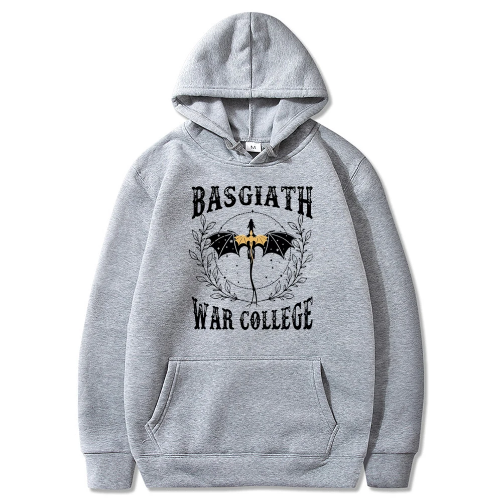 Vintage Fourth Wing Hoodie Black and Gold Dragon Graphic Basgiath War College Hooded Sweatshirt Rebecca Yoros Book Lover Hoodies