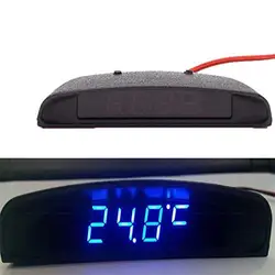 Orologio LCD digitale per auto portatile data dell'ora elettronica visualizzazione della temperatura monitoraggio della tensione 4 in1 multifunzione universale per auto