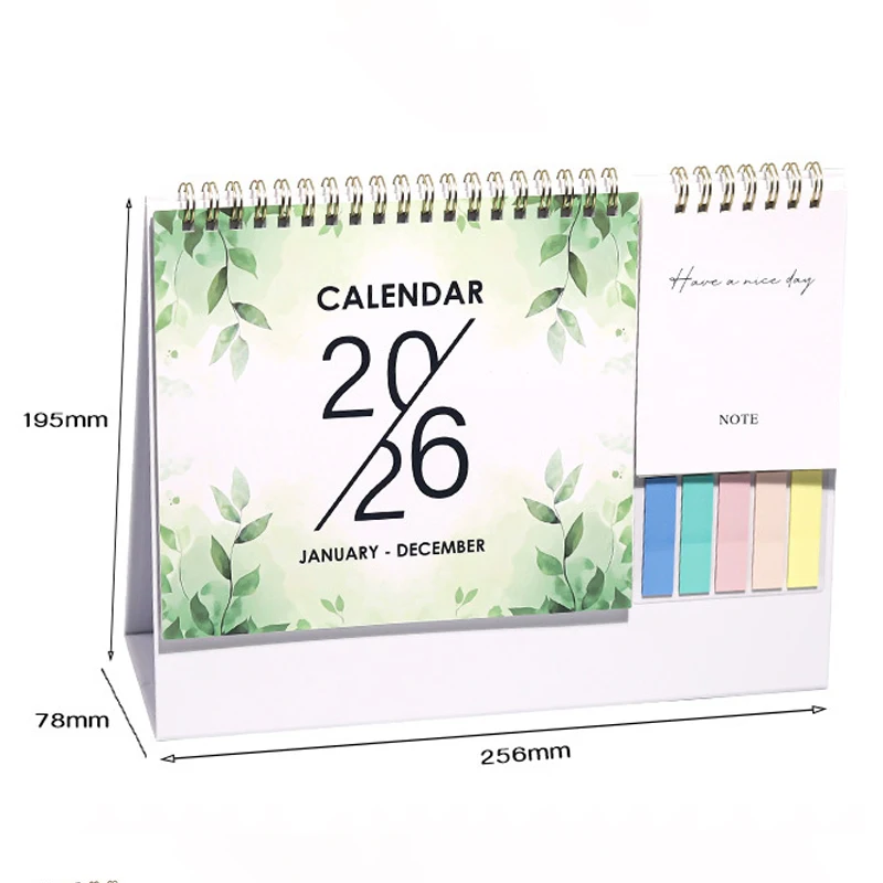2026 Calendar Desk Calendar Creative Desktop Ornament Self-Discipline Tracking Monthly Planner Notepad Planner Minimalist Design