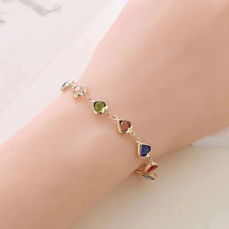 

Gorgeous and Cool Heart to Heart Confession Bracelet Anniversary Sweet Wind Jewelry Fashion Goddess Bracelets