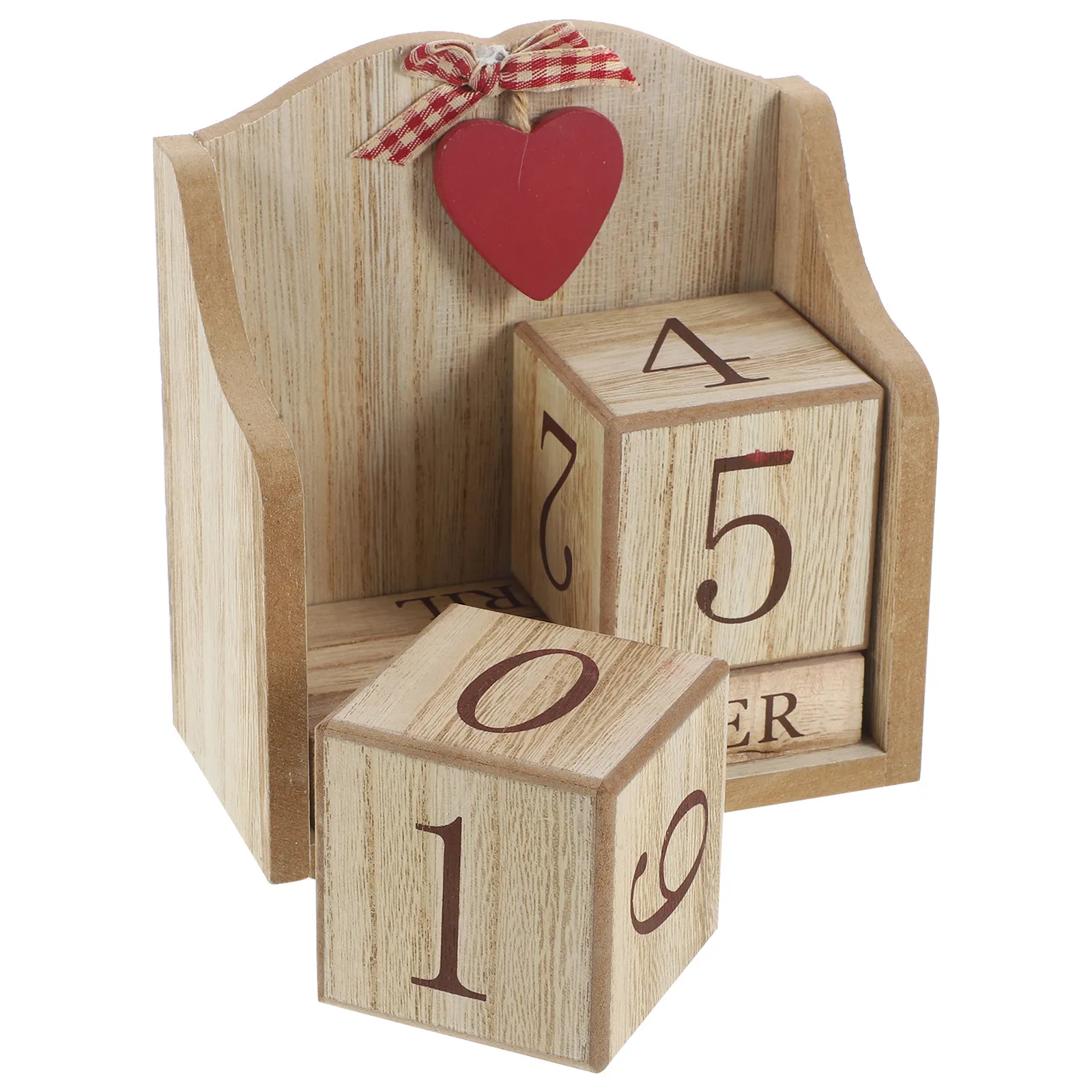 

Wooden Block Calendar Perpetual Date Desk Decorative Home Office Study Use Reusable Yearly Calendar No Needed