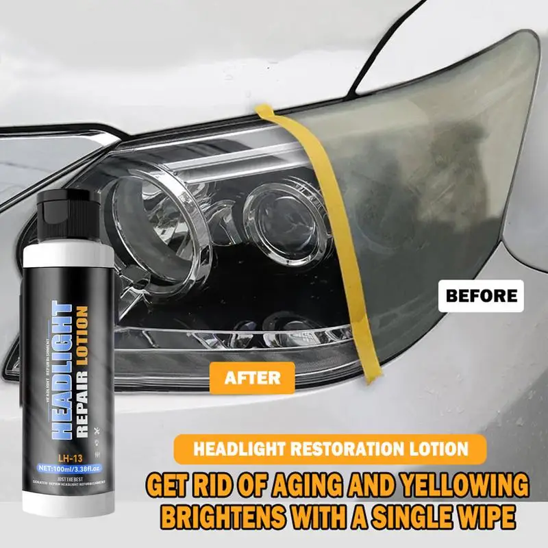 Car Headlight Restoration Refurbishment Liquid Headlight Cleaner Headlight Renewal Powerful Protective Automotive Lights