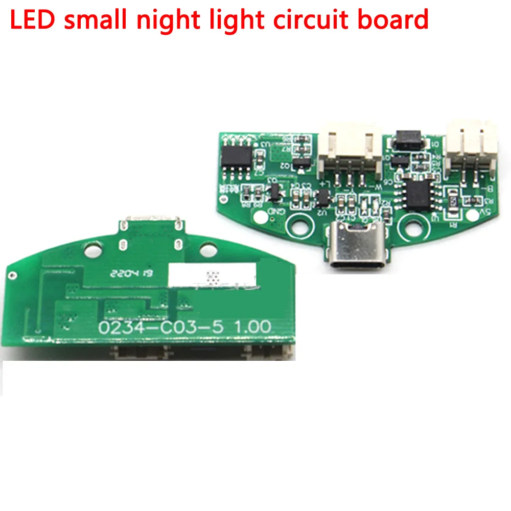 1pc Type-C Table Lamp Circuit Board USB Charging Three Gear Stepless Dimming LED Touch Small Night Lamp Control Module Connector