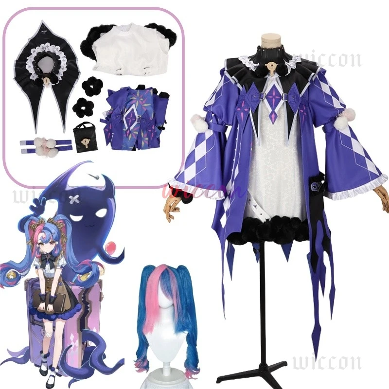 

Wuthering Waves Roccia Cosplay Wig Anime Game Uniform Cute Lolita Halloween Party Outfit
