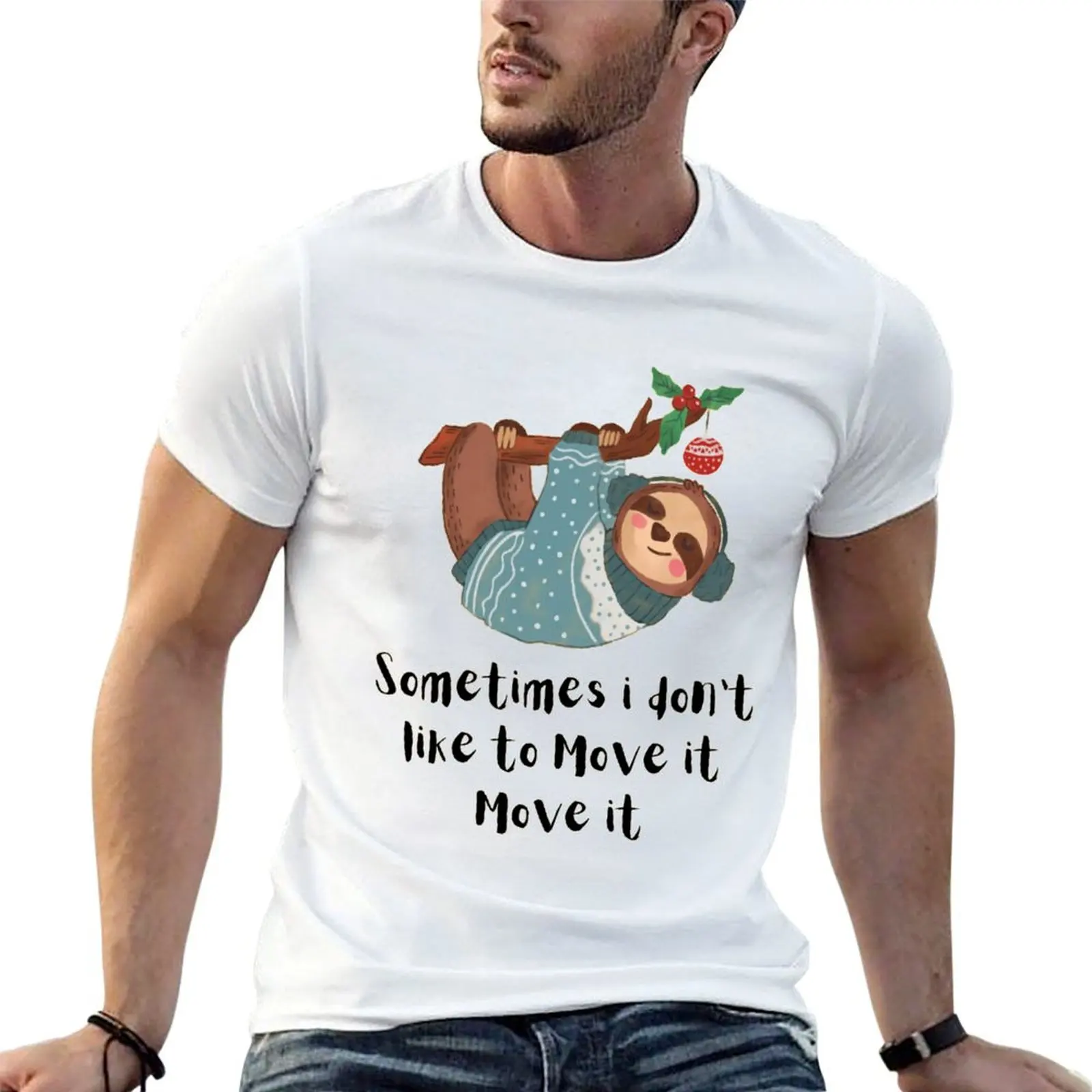 I don't like to move it move it T-Shirt t shirts for man pack cotton t shirt man plain anime t shirts for man T-shirt