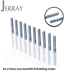 D3.175 PCB Router bits Milling Cutter Carbide End Mill CNC Milling Cutter Engraving Bit End Mill for PCB Machine Corn End Mill