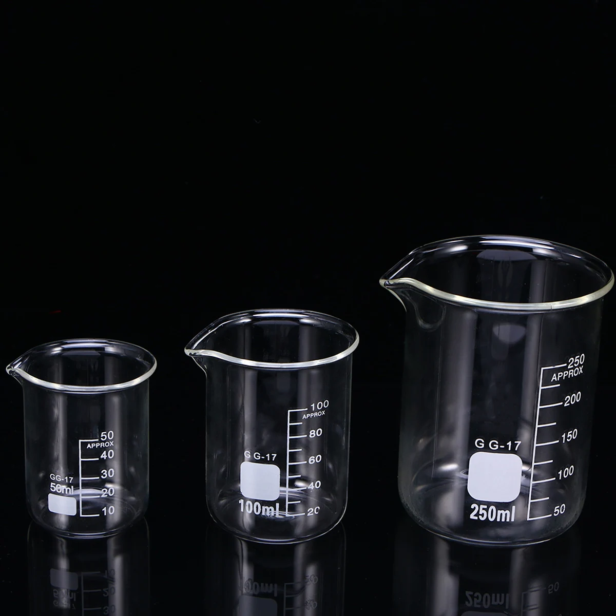 

100Ml Beaker Cup Transparent Glass Measuring Container with Scale Lines for Experiments Liquid Storage