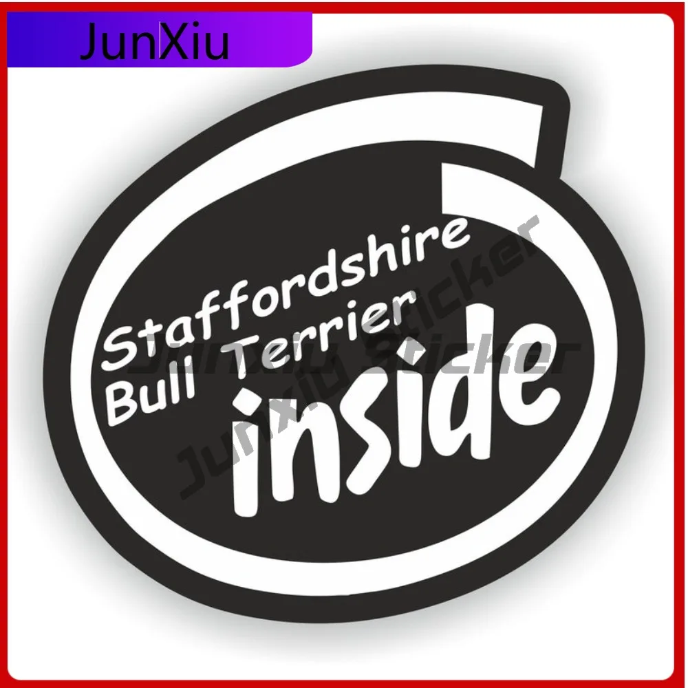 

Staffordshire Bull Stylish Car Fade Resistant Sticker Decoration Trendy Durable Cool Scratch Window UV Decal Dog Terrier Vinyl