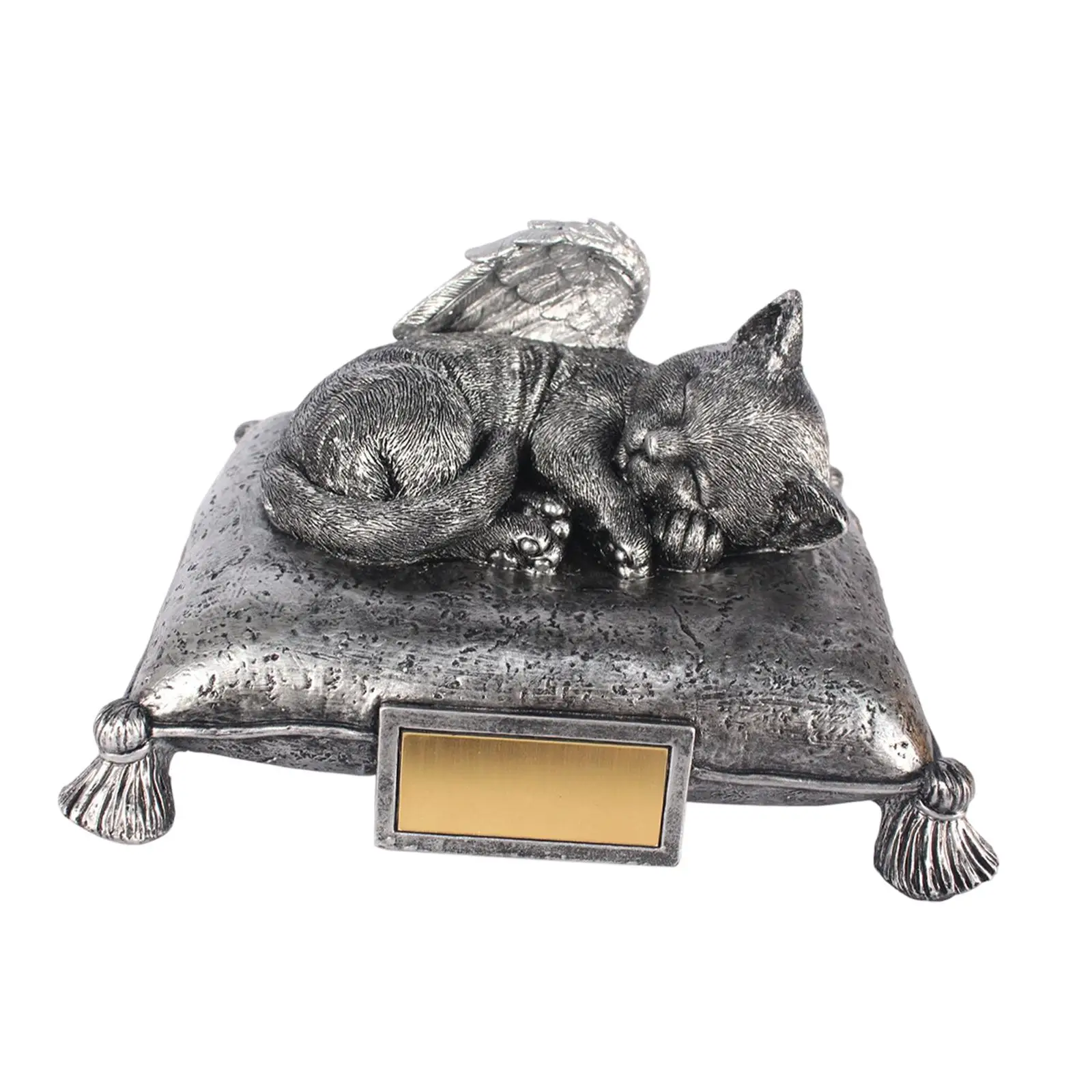 

Sleeping Cat Pet Urn Figurine, Organizer Memorable Ash Urns for Pets, Remembrance Funeral Urn for Mantel, Yard, Shelf Outdoor
