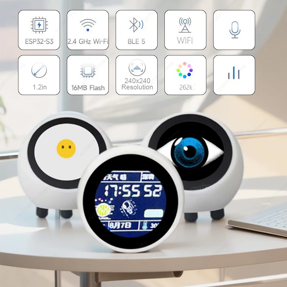 

Плата разработки ESP32-S3, многофункциональный мини-робот, настольные украшения, ЖК-дисплей, умный помощник, робот для домашнего декора