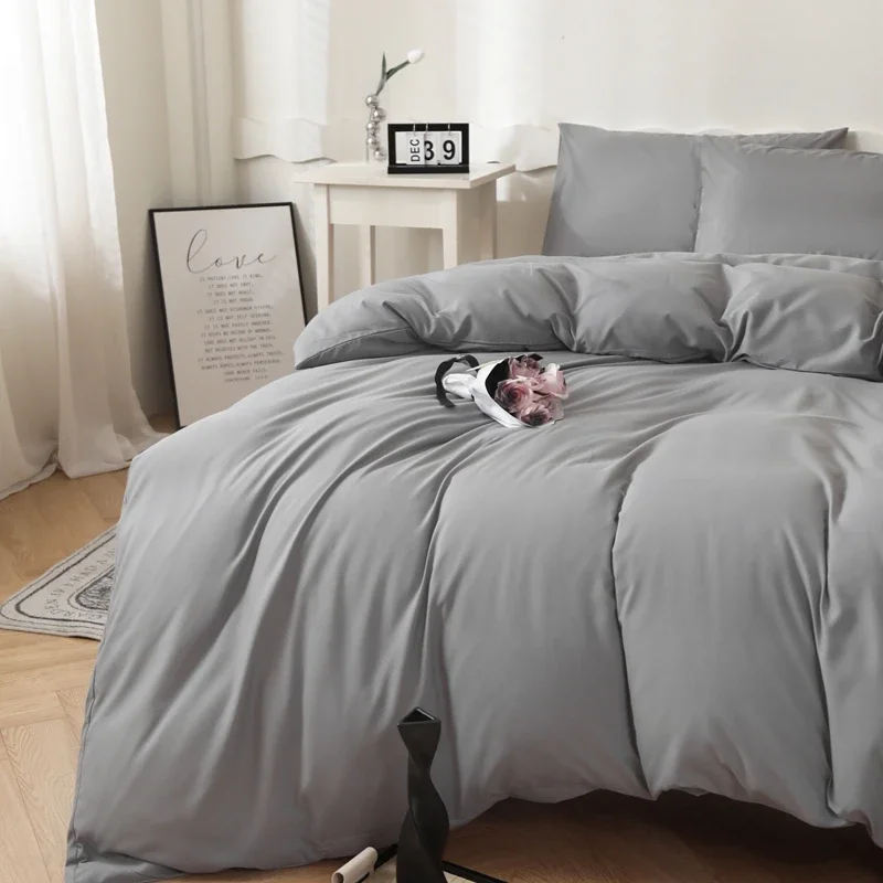 2026 New Washed Cotton Solid Color Single Quilt Set Skin Friendly Breathable Quilt Cover 180X220 200X230