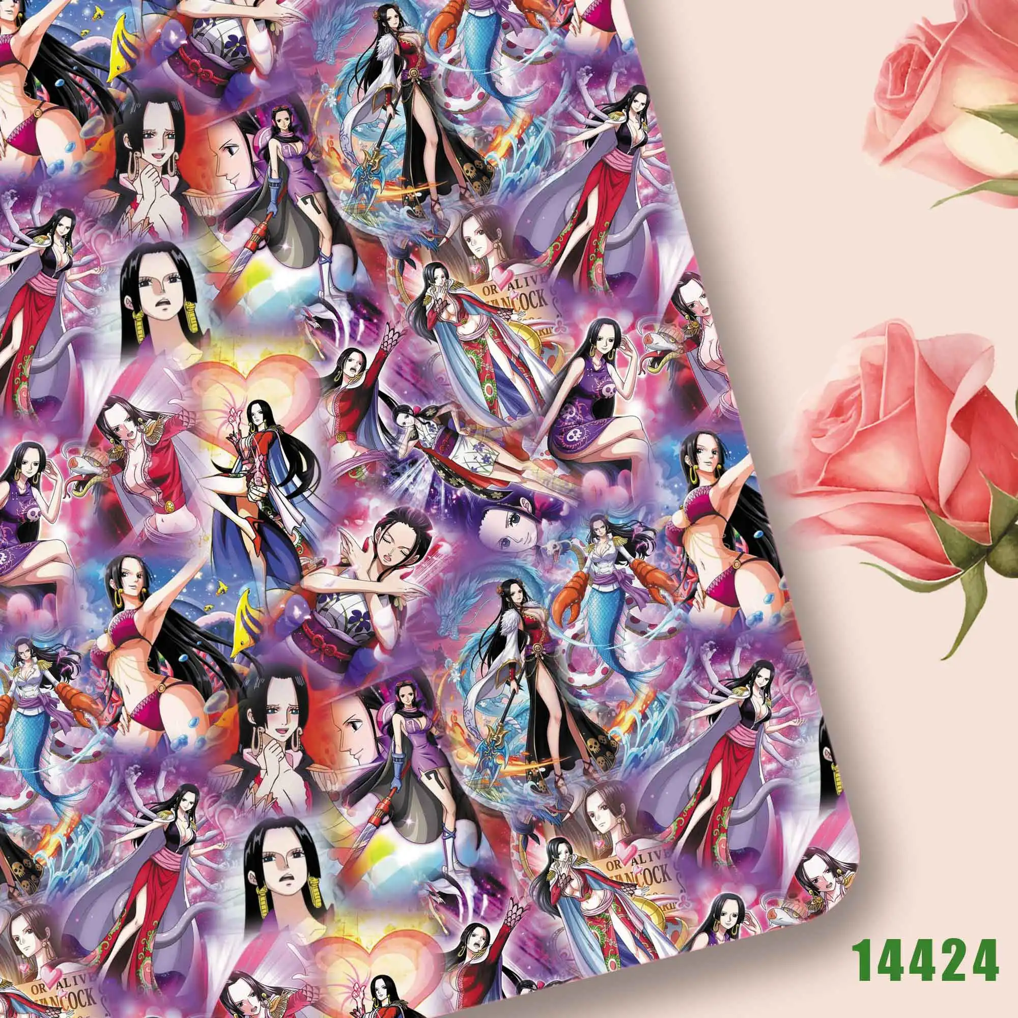 One Piece Cartoon Fabric Hot DIY140*50cm Handmade Sewing Patchwork Quilting Baby Dress Home Sheet Printed Sewing Kids Fabric