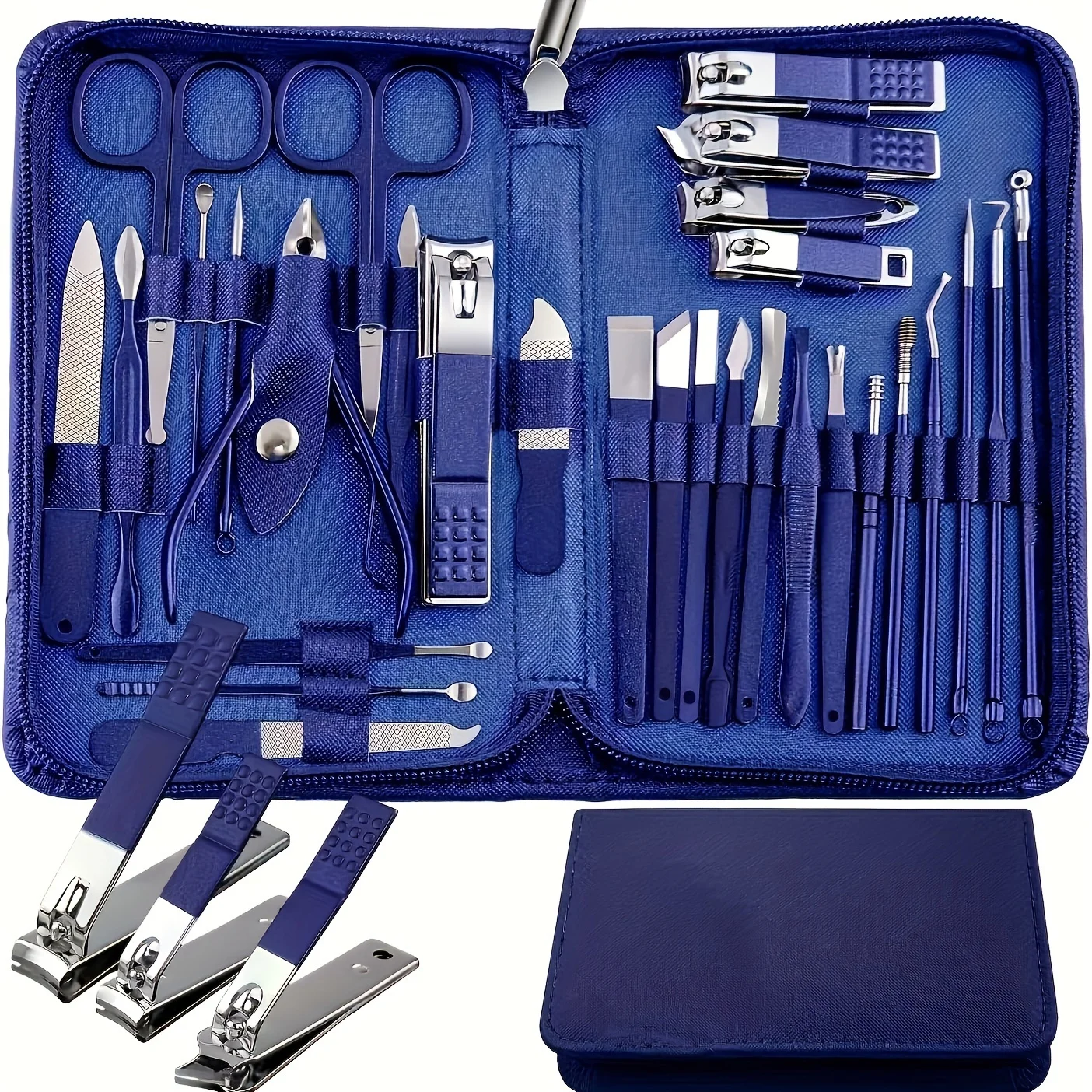30pcs Manicure Tools Professional & Nail Care Kit with Corrosion-Resistant - Rotating Head Design Suitable for Hands