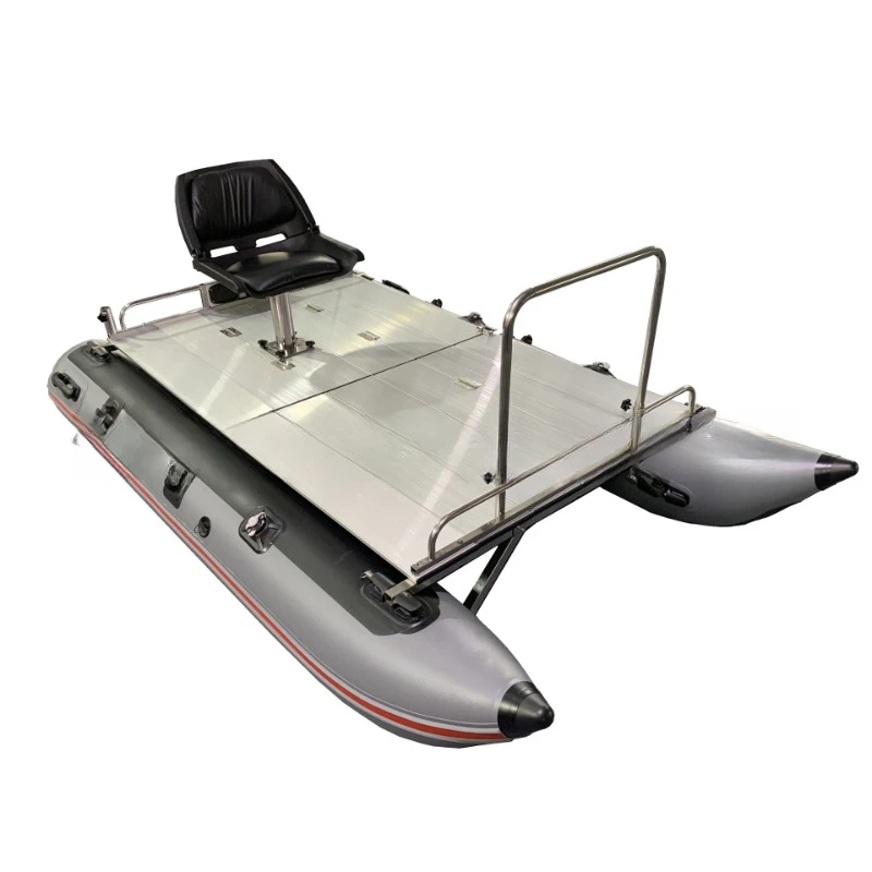 قارب الاعتداء، منصة سبائك الألومنيوم، كاتاماران، مطاط، صيد السمك، مقعد سميك، قابل للنفخ، قارب سريع