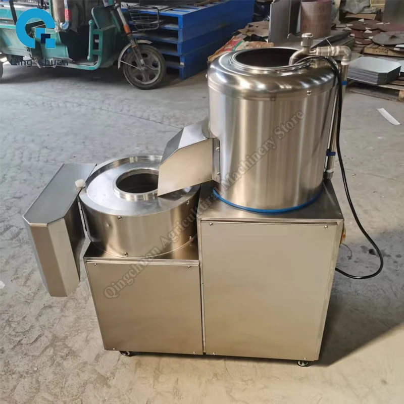 Potato Peeling Slicing Shredding Machine Commercial Potato Cutting French Fry Potato Washer Peeler Cutter