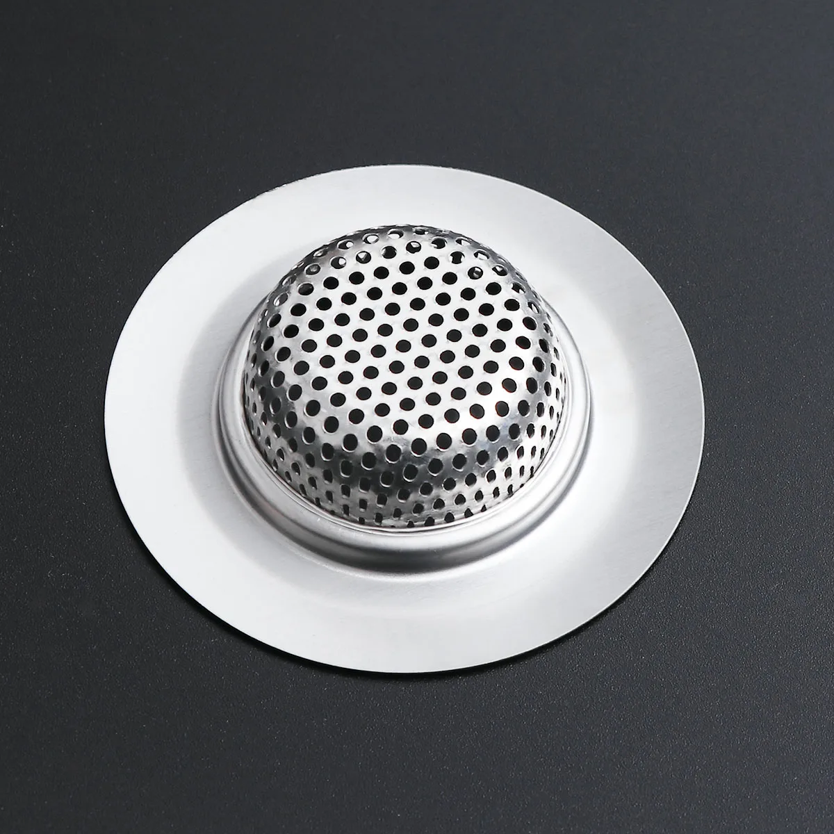 

7 Cm Filter Kitchen Sink Stainless Steel Drain Strainer Mesh Basket Hair Silver Man