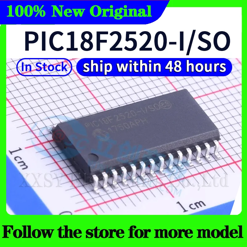 PIC18F2520-I/SO متوفر في المخزون 48 ساعة
