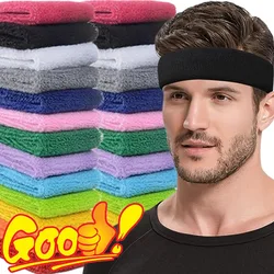 New Women Men Headband Sports Yoga Fitness Stretch Sweatband Hair Band Elasticity Towel Headband Headwear Absorb Sweat Head Band