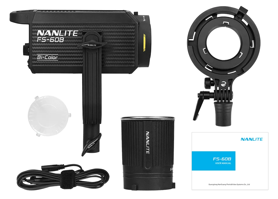 Imagem -06 - Nanlite Fs60b 70w Conduziu a Luz de Fotografia bi Cor 2700k-6500k Cob Iluminação Flash Lâmpada Estroboscópica para Estúdio