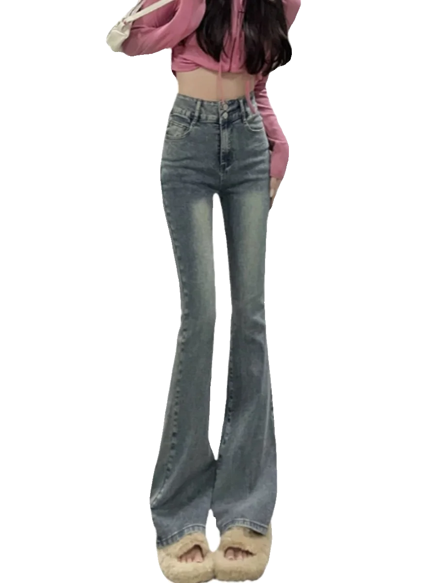 Jeans in denim americano Sle Light Wa a vita alta slim fit Pantaloni in denim elasticizzato in cotone primavera estate da donna