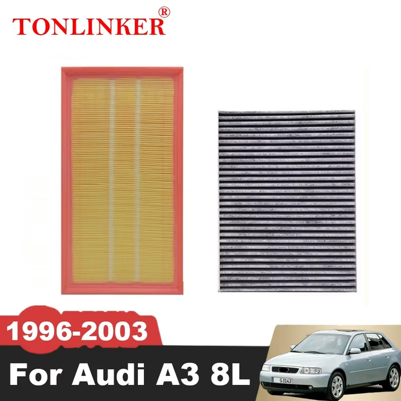 TONLINKER Air Filter Cabin Filter For Audi A3 8L 1996-2003 1.6 1.8 1.8T S3 Quattro 1J0129620 1J0819644 8L0091800 Car Accessories