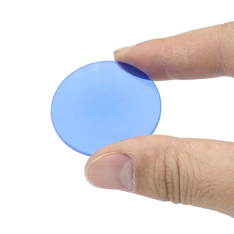 Microscope Blue Color Filter Diameter 32 mm 35 mm 42 mm 45 mm Transparent Blue Glass for Biological Microscope Accessories Part