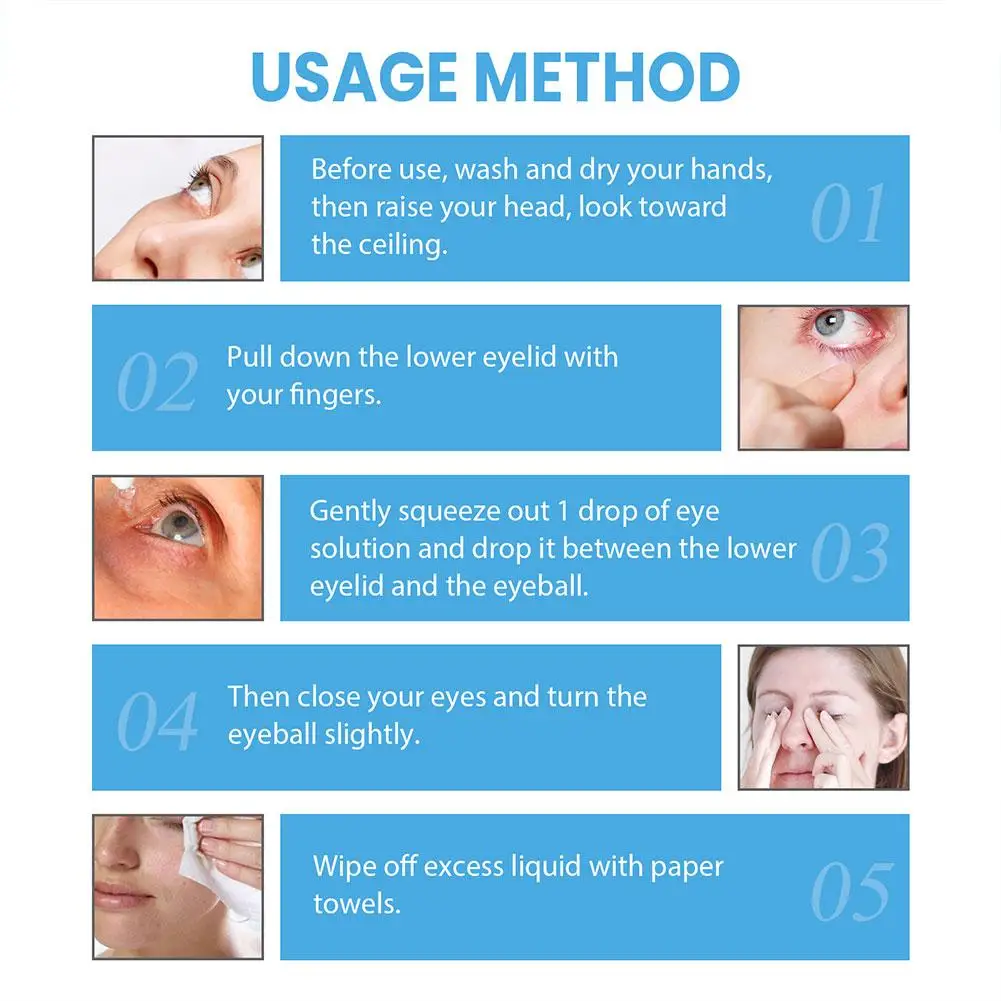قطرات العين الجديدة من طول النظر الشيخوخي ، تنظيف العينين ، تدليك الحكة ، الاسترخاء والإرهاق ، تخفيف الألم ، العناية بعدم الراحة ، U5A4