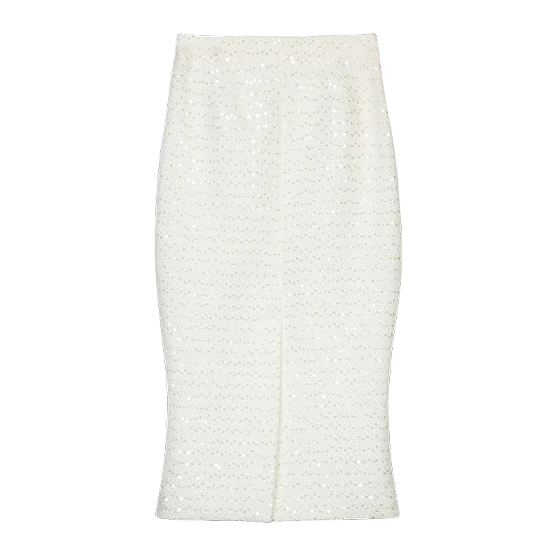 New Fashionable and Elegant Light Luxury Socialite Heavy Industry Sequin Temperament Small Fragrance Jacket + Skirt Suit