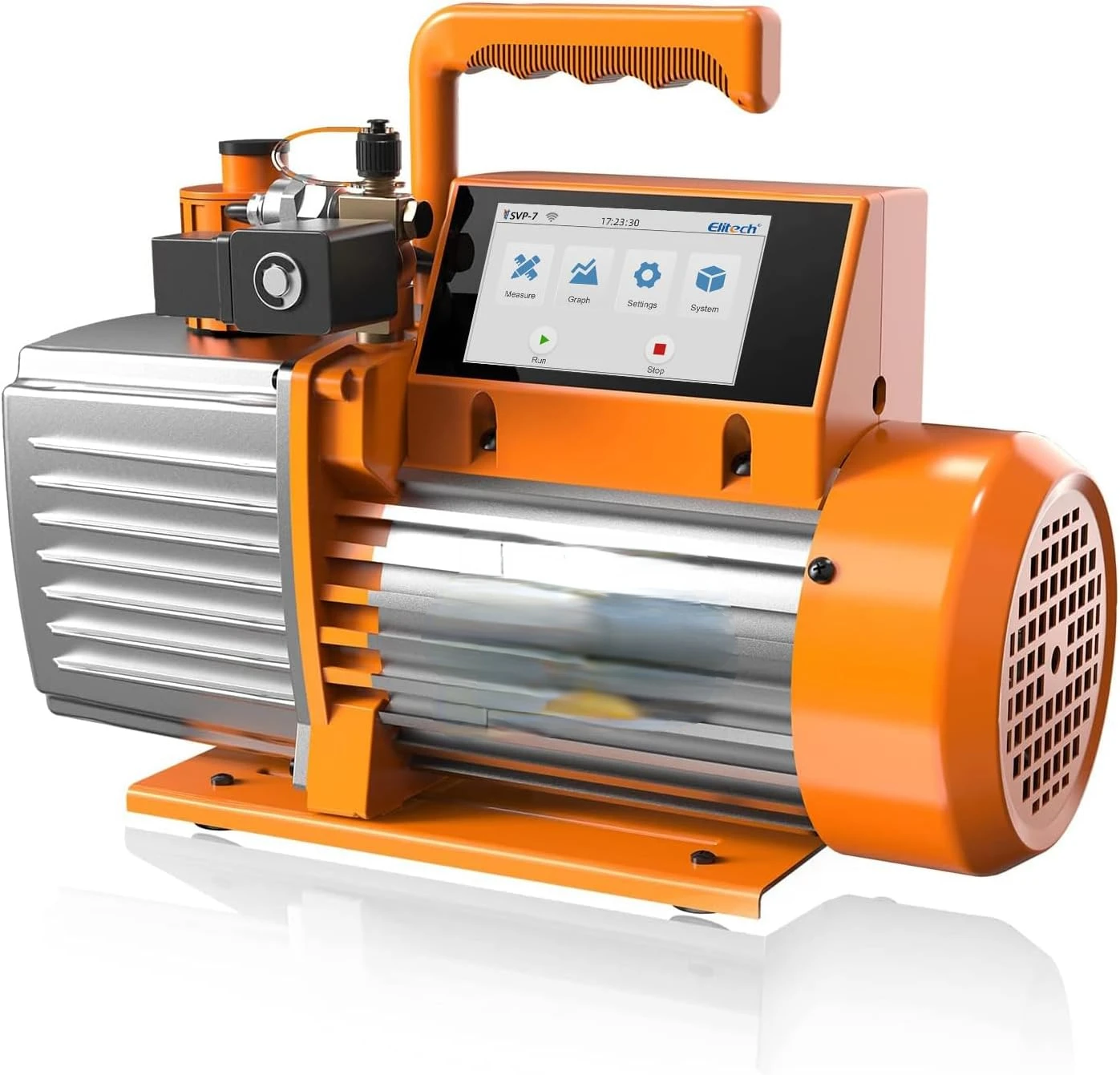 CFM Vacuum Pump Intelligent HVAC Vacuum Pump 2 Stage App Control Touch Screen Detect Leakage Level, SVP-7