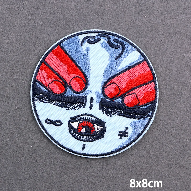 أعمال فنية تجريدية بقع تكتيكية للجينز ، بقع مطرزة للملابس ، قارئ مكواة على رقعة ، شعار روك ، زين شعار #6