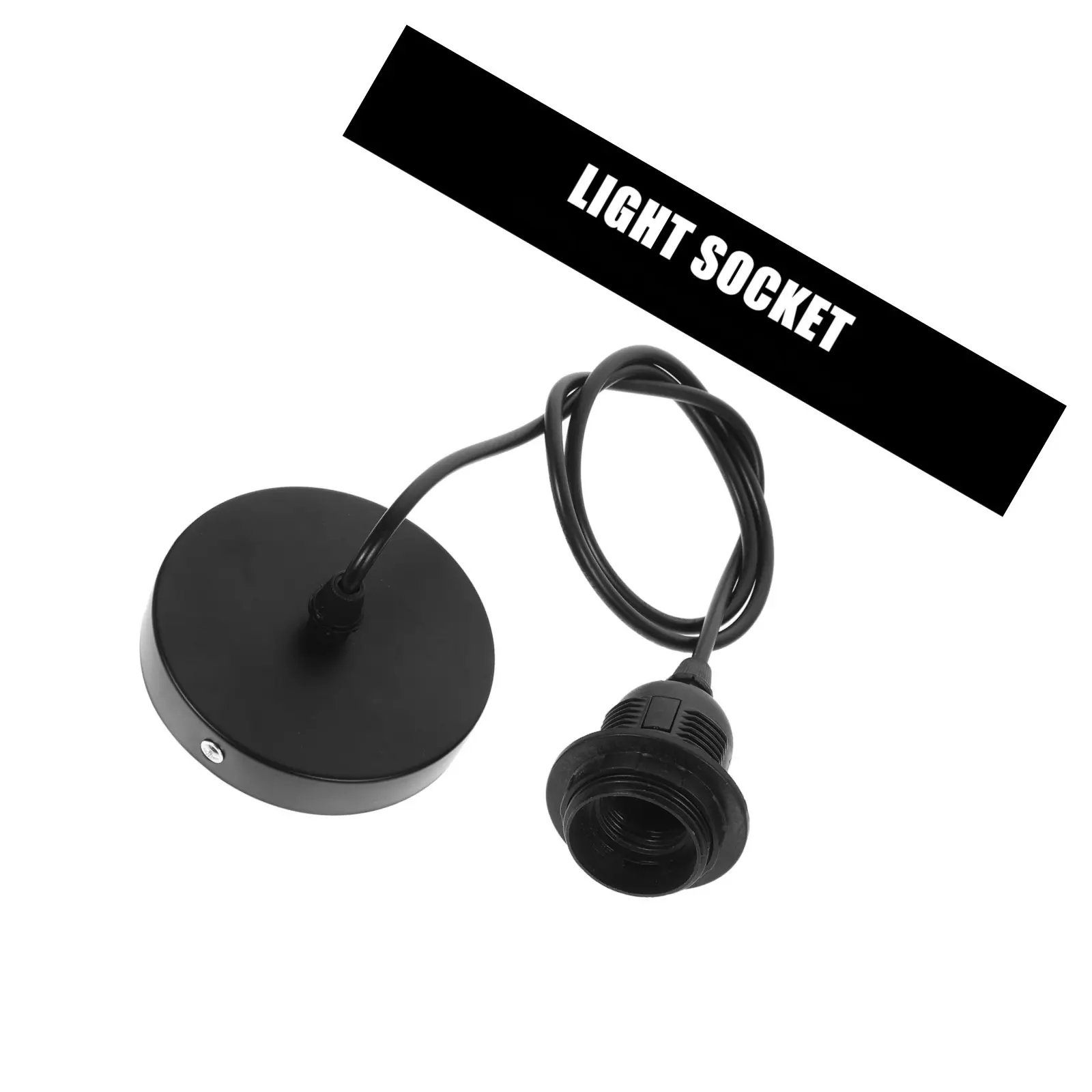 1Set Chandelier Light Socket High Temperature Resistant Screw Lamp Holder Indoor Outdoor Large Power Bulb Holder Ceiling Lamp