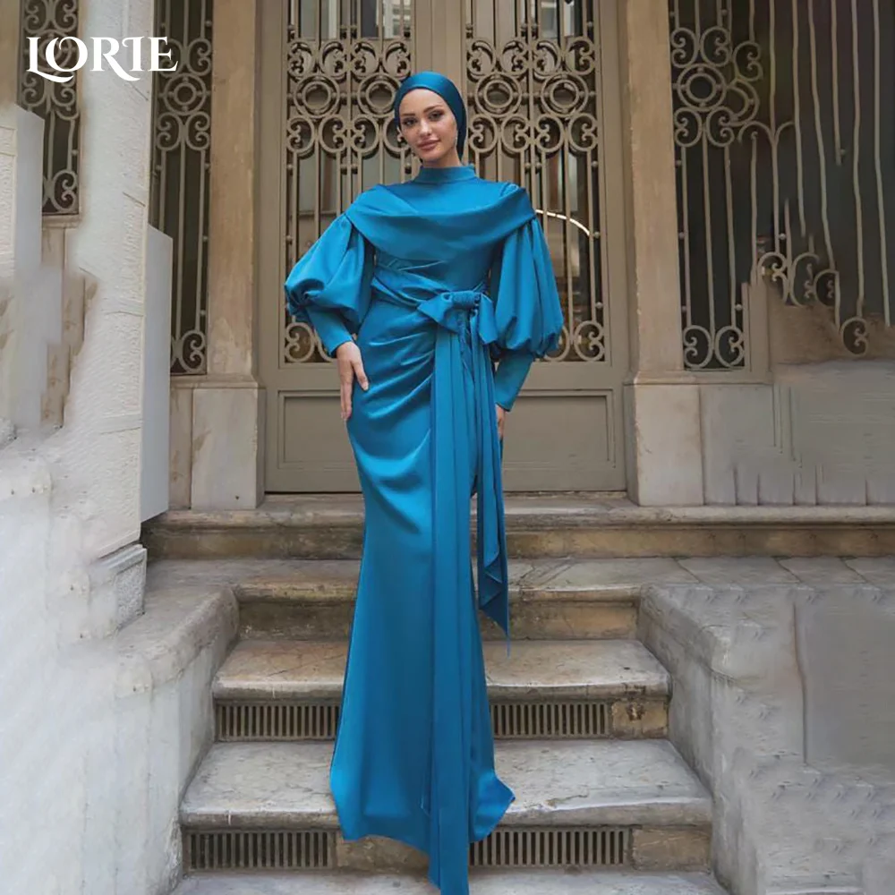 

LORIE Shiny Satin Mermaid Evening Dress Sweetheart Ruffle Bobycon Prom Dress Sexy Pleats Party Gown Customized Brithdays Dress